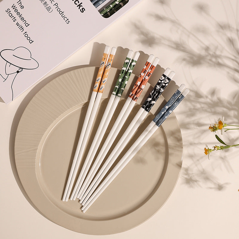 Ceramic Chopsticks 5 pairs Set