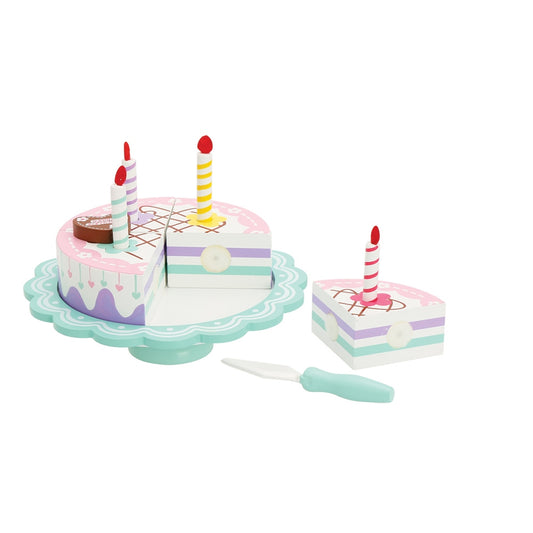 ToysLink Wooden Birthday Cake With Candles