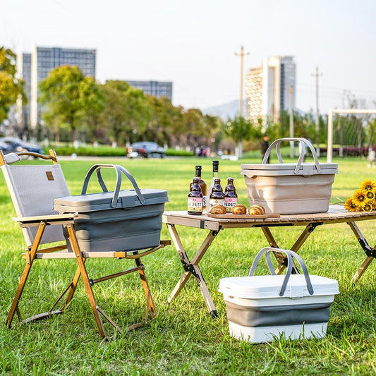 2 in 1 Foldable Picnic Basket Table Set