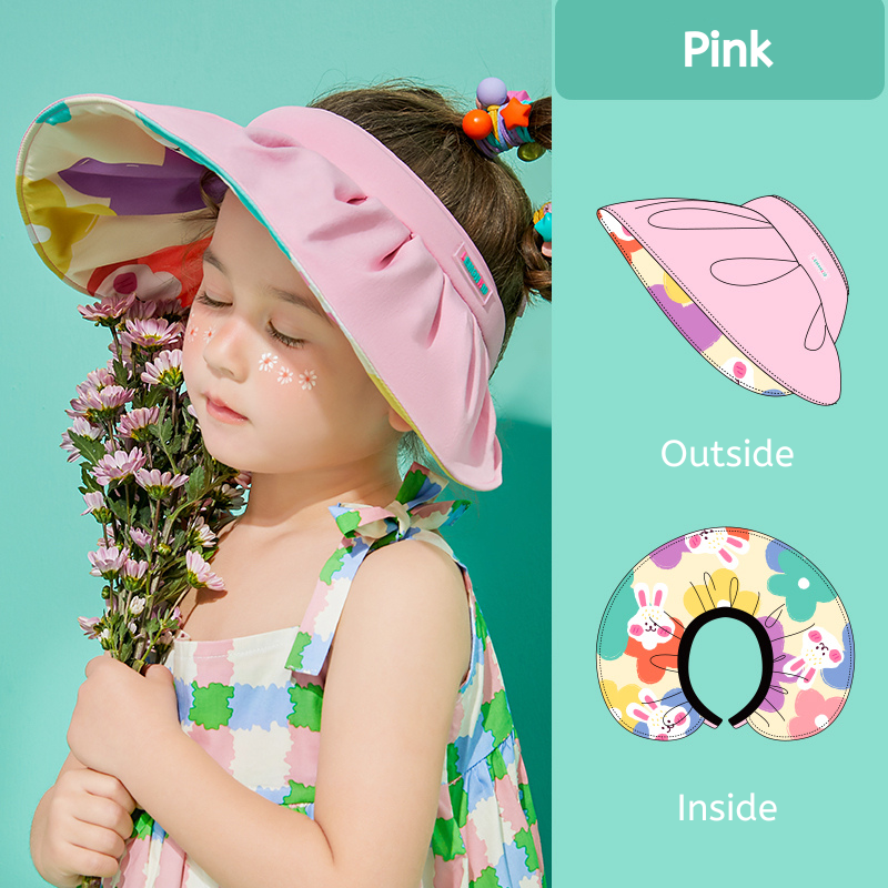 Parent-Child Roll-Up Headband Visor Hat/Cap UPF 50+