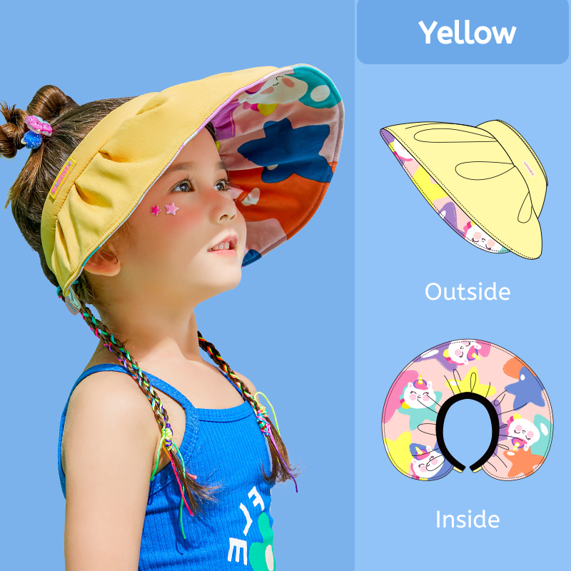 Parent-Child Roll-Up Headband Visor Hat/Cap UPF 50+